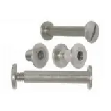 5mmx18mm Binding Chicago Screw Post Nut Docking Rivet Silver Tone 15pcs