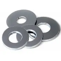 Texture Set Metal Washers Assembly Products Factory Closeup Stock