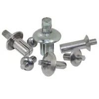 1/8 x .187 (.078-.109) Brazier Head Drive Pin Rivet Aluminium with  Stainless Steel 302 Pin